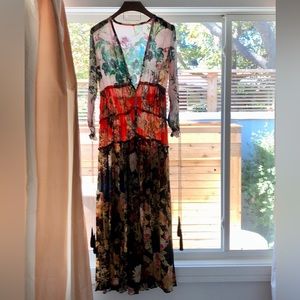 Free People Mixed Floral Maxi Dress